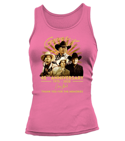 George Strait 45th Anniversary 1975 2020 Thank You For The Memories Signature Tank top Woman