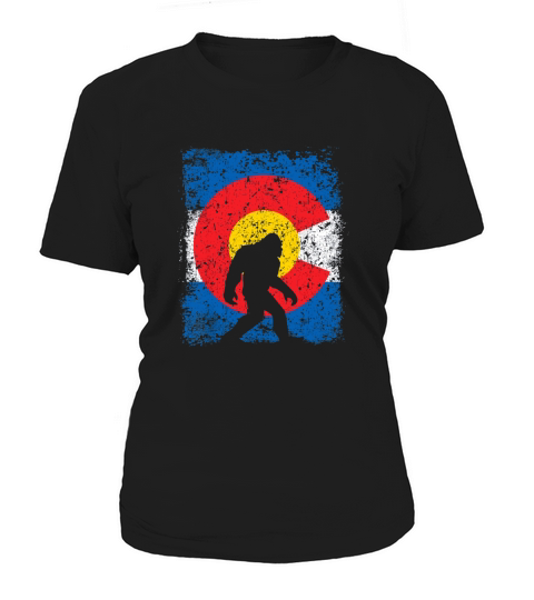 Bigfoot Flag Colorado Sasquatch Hunter Women's T-Shirt