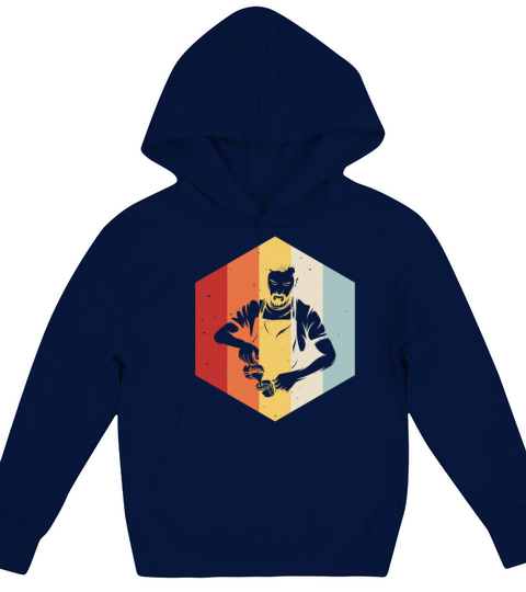 Retro Barista Coffee Vintage Coffeemaker Kids Hoodie