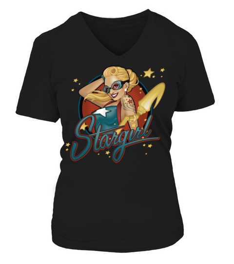 DC Comics Bombshells Stargirl Women's V-Neck T-shirt