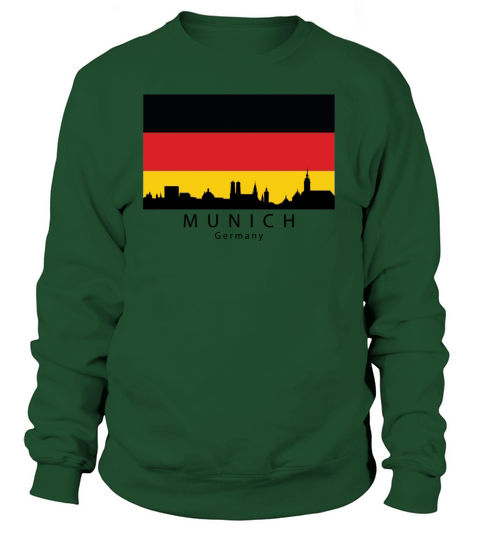 Munich Germany Skyline German Flag Women's Sweatshirt