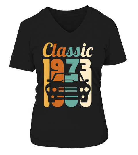 Vintage 1973 Birthday 45th Birthday Gift 45 Years Women's V-Neck T-shirt