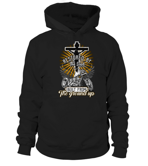 Born Again Restored By The Lord Christian Biker Women's Hoodie