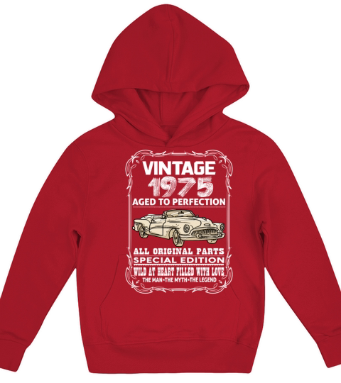 VINTAGE 1975-AGED TO PERFECTION Kids Hoodie