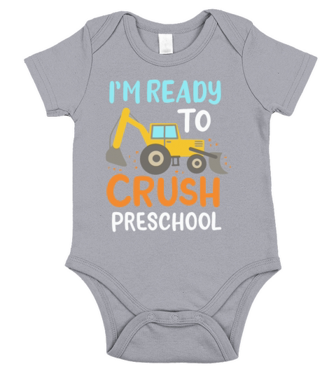 Pre-K Beginner Preschool Teacher Excavator Fan Short Sleeve Baby One-Piece