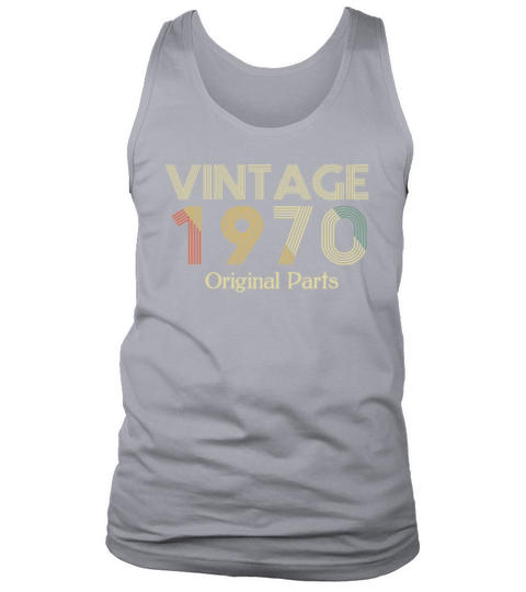 Vintage 1970 Shirt Original Parts Birthday Italic Men's Tank Top
