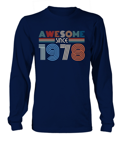 1978 Vintage born in Retro age Birthday gift idea Men's Long Sleeve