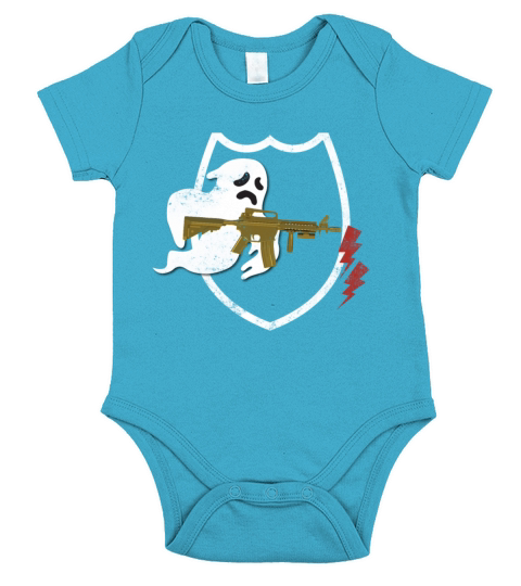 Vintage Ghost Army military Gift Allied Short Sleeve Baby One-Piece