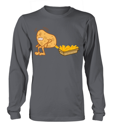 French Fries Potato Pooping Fries Women's Long Sleeve