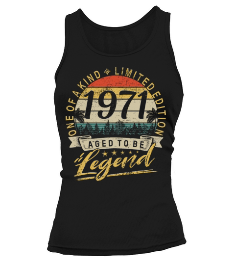 50th birthday vintage 1971 legend retro vintage Women's Tank Top