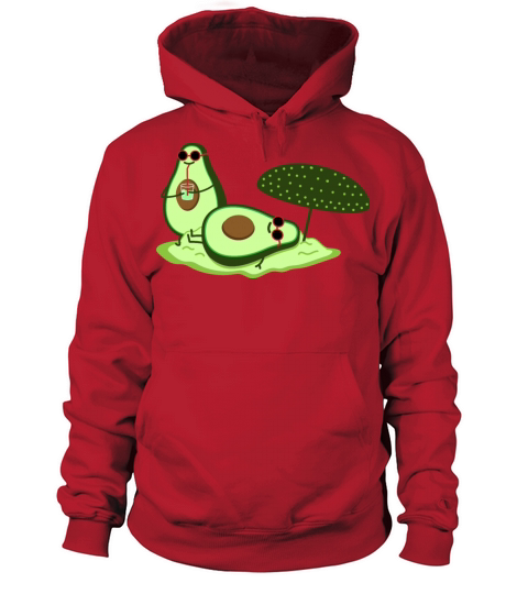 Avocado couple on the beach Men's Hoodie