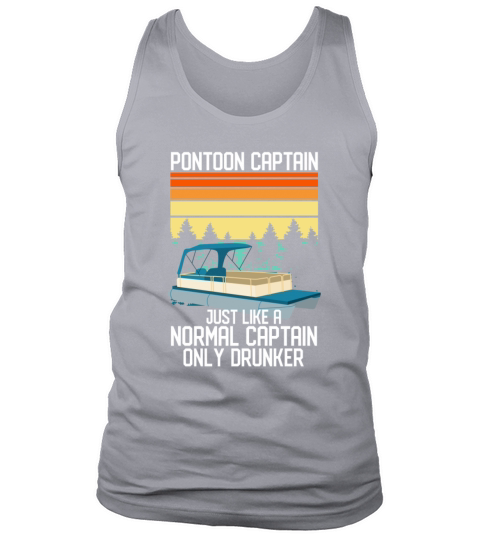Funny Vintage Retro Pontoon Captain Drunker Men's Tank Top