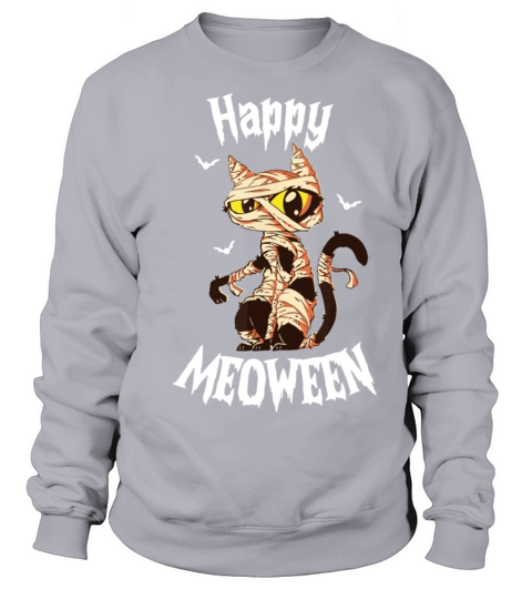 Happy Meoween Cartoon Halloween Cat Mummy Women's Sweatshirt