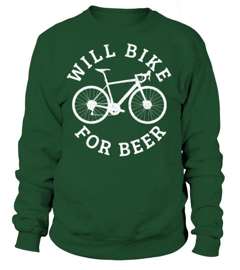 Will Bike For Beer Cycling Funny Cyclist Gift Women's Sweatshirt