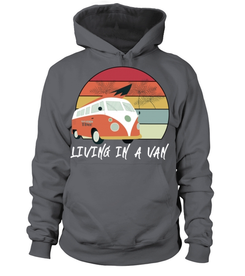 Living In a Van - Van Camping Vintage Women's Hoodie