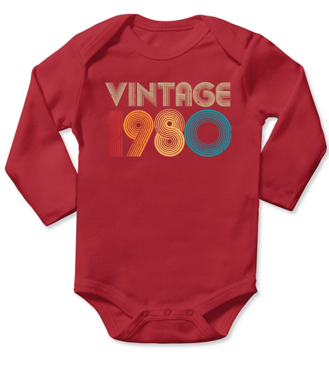 Vintage 1980 Long Sleeve Baby One-Piece