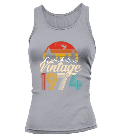 45th Birthday Gifts - Vintage 1974 T Shirt Hiking Women's Tank Top