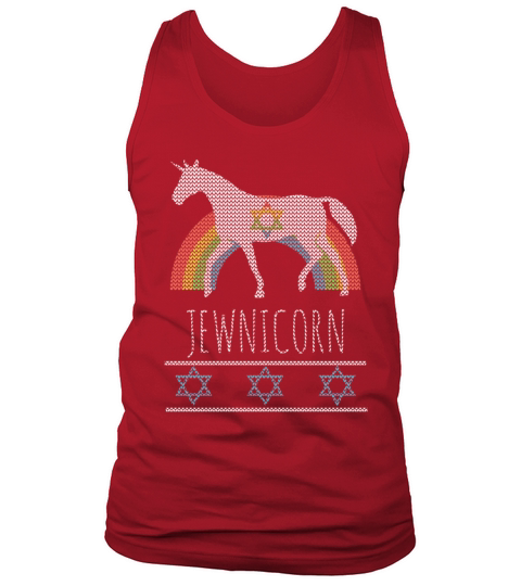 Funny Rainbow Jewnicorn Jewish Unicorn Ugly Men's Tank Top