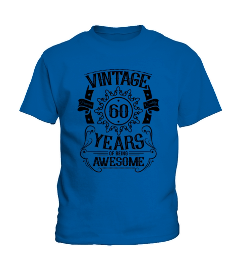 60th birthday gift ideas vintage husband wife Kids T-Shirt