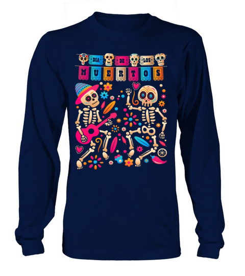 Dia De los Muertos Day of the Dead Mexican Men's Long Sleeve