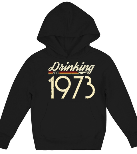 1973 Vintage born in Retro age Birthday gift idea Kids Hoodie