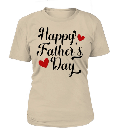 Simple and Elegant Happy Fathers Day Calligraphy Women's T-Shirt