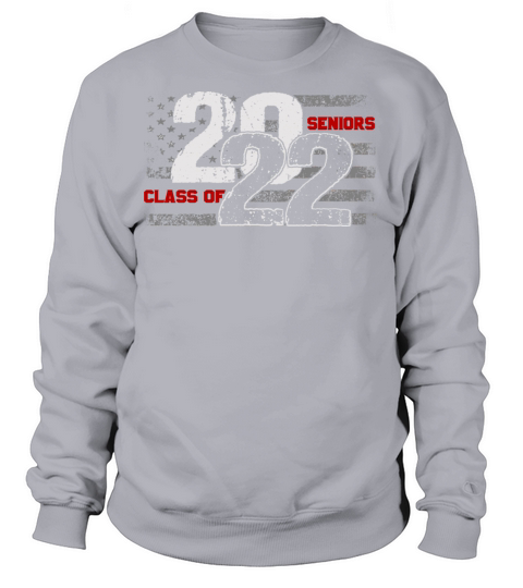Seniors Class of 2022 Distressed American Flag Women's Sweatshirt