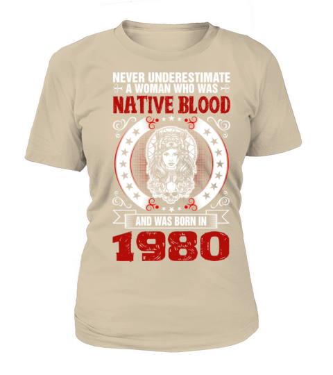 Never Underestimate A Woman Born in 1980 Women's T-Shirt