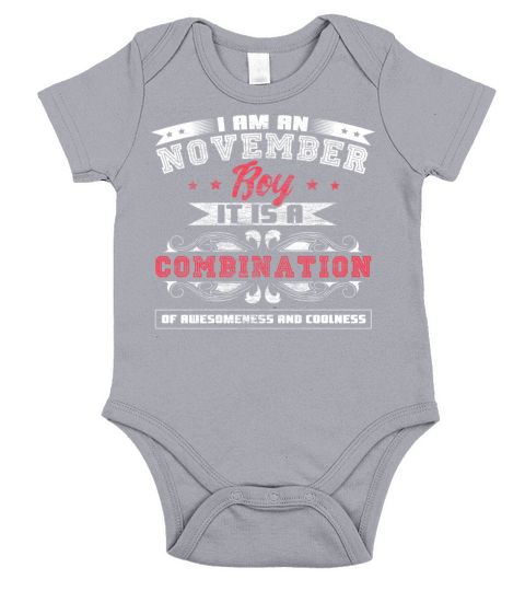 November Birthday Novemberboy Gift Short Sleeve Baby One-Piece