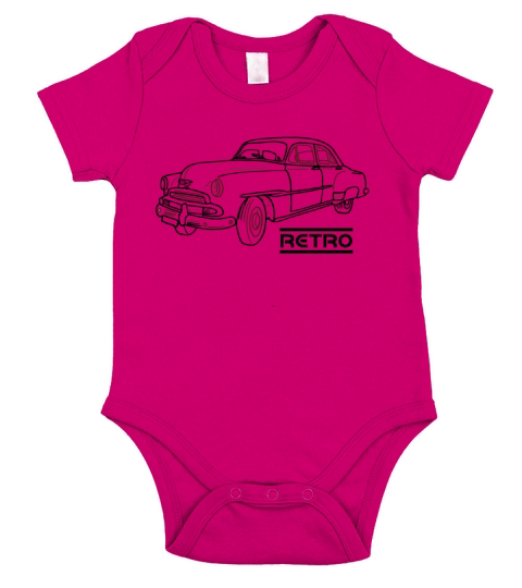 Retro Short Sleeve Baby One-Piece