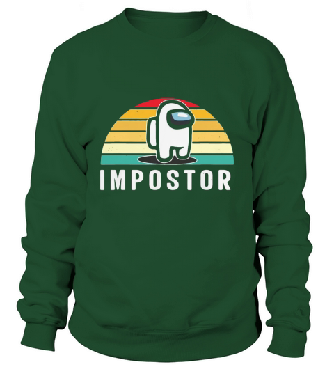 Gaming Meme Impostor Among Game Us Sus Gift Vintage Sunset Sweatshirt Unisex