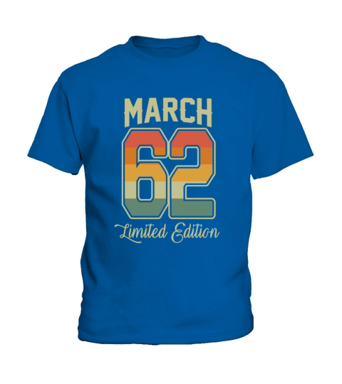 Vintage 60th Birthday March 1962 Sports Gift Kids T-Shirt
