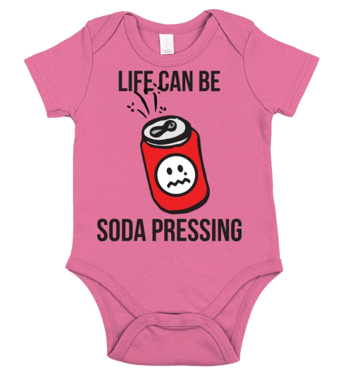 Life Can Be Soda Pressing Short Sleeve Baby One-Piece