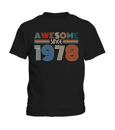 1978 Vintage born in Retro age Birthday gift idea Kids T-Shirt