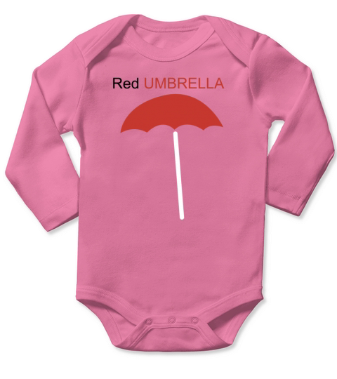 Red Umbrella Long Sleeve Baby One-Piece