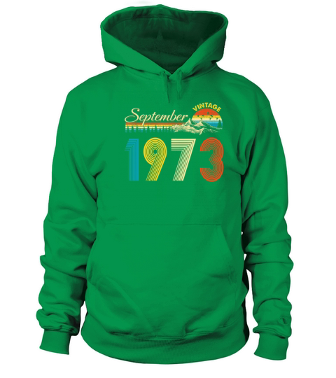 September 1973 T-Shirt Vintage 46th Birthday Gift Women's Hoodie