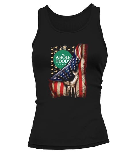 Whole Foods Market inside American Flag Happy Independence Day shirtc Tank top Woman