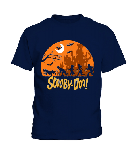 Kids Scooby Doo The Gang Halloween Silhouette Logo Kids T-Shirt