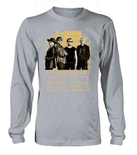 U2 44th anniversary 1976 2020 thank you for the memories signatures Long sleeved Unisex
