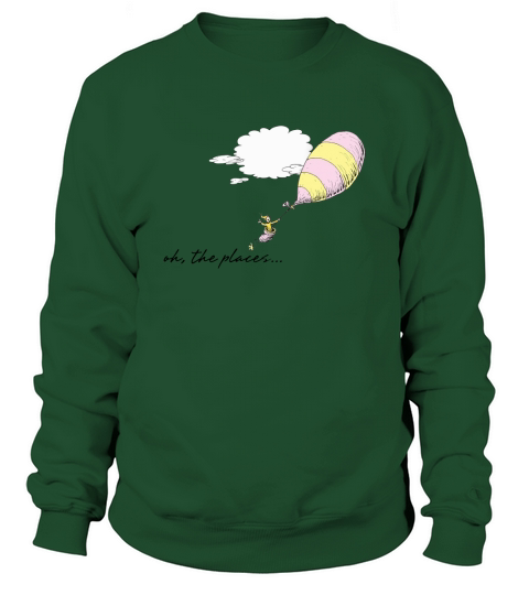 Dr. Seuss Oh the Places Youll Go Oh, the Places Balloon Sweatshirt Unisex