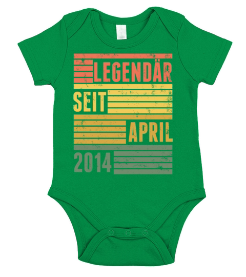 Legendary Since April 2014 6th Birthday Present Short Sleeve Baby One-Piece