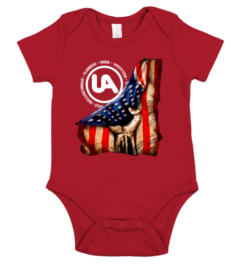 Plumbers Union Pipefitters American Flag Short Sleeve Baby One-Piece