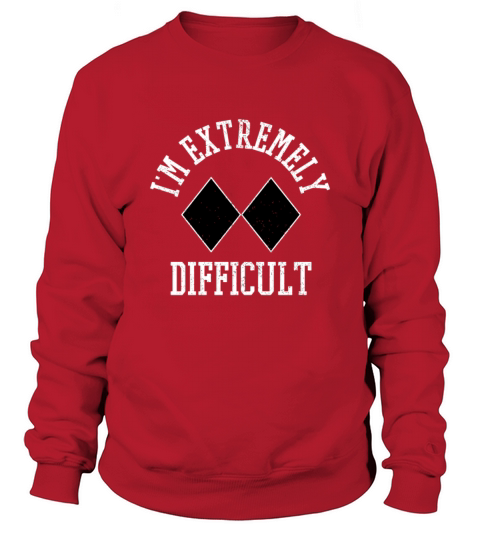 Ski Snowboard IM Extremely Difficult Diamond Sign Sweatshirt Unisex