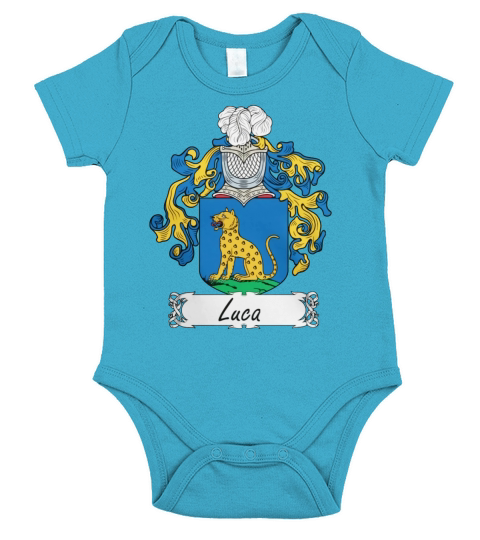 Luca Family Crest Italian Family Crests Short Sleeve Baby One-Piece
