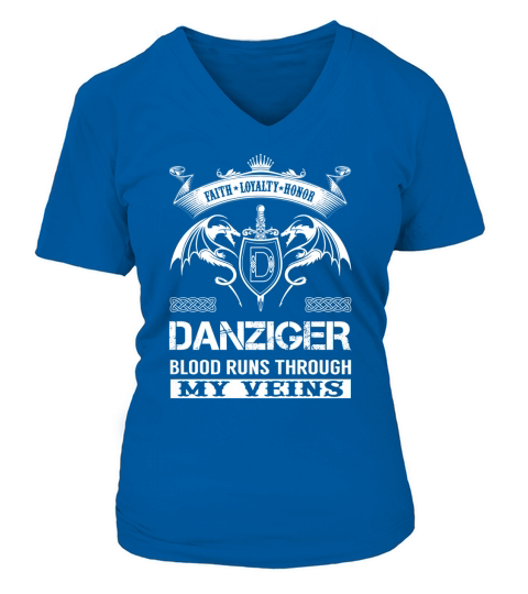 DANZIGER Last Name, Surname Tshirt V-neck T-Shirt Woman