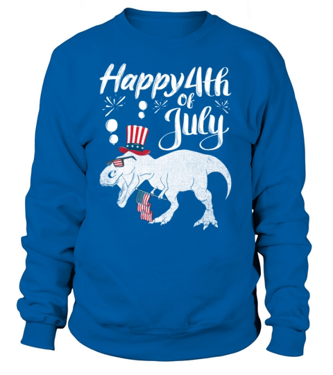Happy 4th Of July T-Rex Dino Dinosaur Baby Toddler Women's Sweatshirt