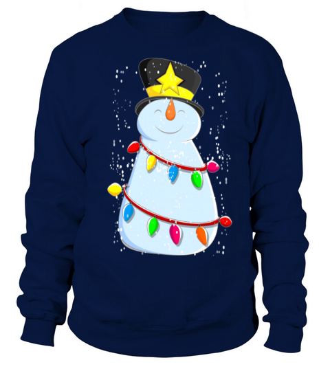 Cute Snowman With Snow Women's Sweatshirt