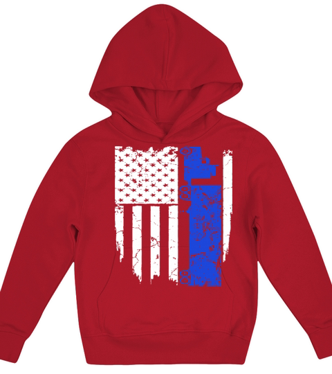 Truck Driver Trucker Flag Hanes Tagless racing T S Kids Hoodie