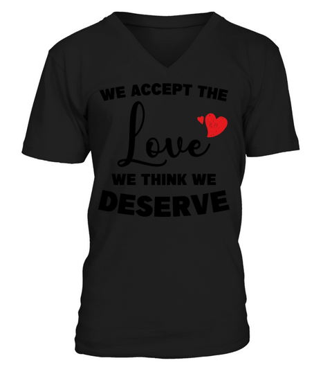 Love and Positive Quote "We accept the love Men's V-Neck T-shirt