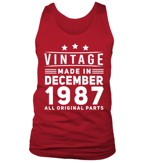 Gift Idea Vintage 1987 December Men's Tank Top